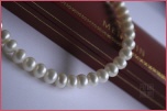 Collier perles blanches