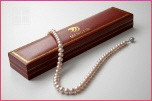Collier perles roses